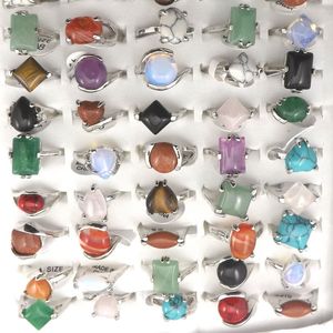 Mix Lot Natural Stone Rings Womens Ring Mode Sieraden Bague 50 Stks