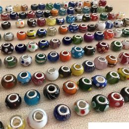 Mix Maruno Glass Alloy Charm Bead Handmade of Crystal Resin Plastic Fashion Jewelry European Style for Pandora armband Promotie