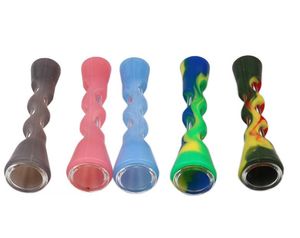 Mix Order Silicone Smoking Pipe Glass Bongs 3.4 Inches Sigaretten Handleidingen Draagbare Mini Tabak Sigaretten Houder