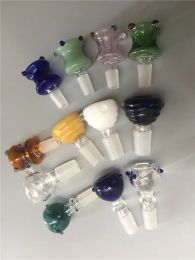 Mélangez un style de bol en verre silde épais mâle de 14 mm 18 mm bols conjoints pour bubber fumant des bongs accessoires pour fumer pour les bongs de plate-forme d'huile