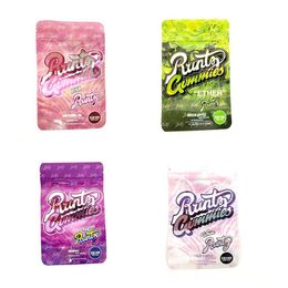 Mélanger les types de sacs d'emballage en gros de 500 mg en mylar blanc d'origine rose 4 types d'emballage à glissière en plastique