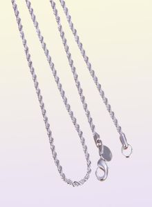 Gemengd 16039039 18039039 20039039 22039039 24039039 Dames039s 2 mm ketting ketting 925 sterli7666581