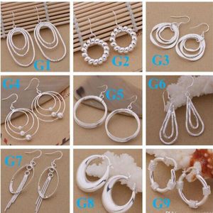 Boucles d'oreilles mixtes en argent Sterling 925, bijoux goutte d'eau, flambant neuf, belles boucles d'oreilles pendantes, commande mixte 1762249I, 2014