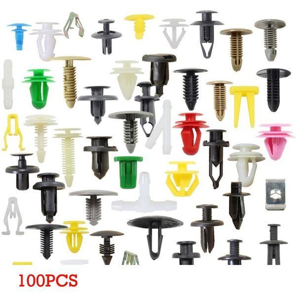 Clips mixtos para coche, tornillos de sujeción, parachoques, puerta, guardabarros, embellecedor, remache de automóvil, retenedor, Panel de plástico Interior para coche, guardabarros, 50/100 Uds.