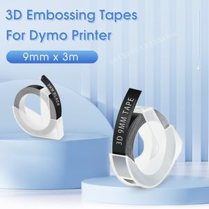 Etiqueta de plástico de 9 mm de color mixto para cintas de relieve en 3D Dymo compatibles para la máquina de etiquetado Dymo 12965 1540 Motex E101 Etiqueta