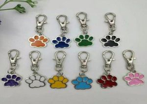 Couleur de couleur mélangée pour chat chat ours imprimés de patte rotatifs de lobs rotatifs de porte-clés de porte-clés pour sac de trèfle bijourie de bijoux WJL40058435436