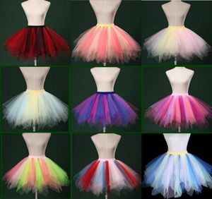 Gemengde kleur petticoats kleurrijke tutu tule rokken 12 stijlen plus size petticoats voor trouwjurken xl xxl 5478736