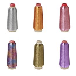 Recogida de colores mezclados 3200 m / rollo DMC bordado de metal crochet tejido de punto de cruz hilo de coser herramientas de costura agujas para máquinas de coser 240208