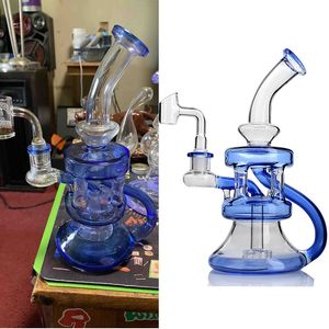 Rechte bong met gemengde kleuren Waterpijp Vapor Spiral Tube Waterpijp minipijpjes dik glas tot aan de onderkant van het stuk Kwaliteitsproduct ZEER uniek Gebogen type