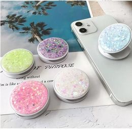 Color mezclado Universal Car Glitter Bling Phone Holder para teléfonos inteligentes Grip Stand Sockets Tablets iphone X Samsung
