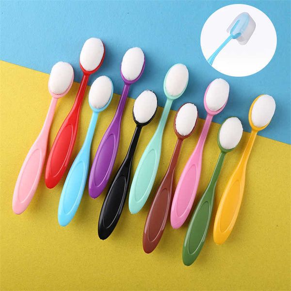 Pinceaux de mélange de couleurs mélangées avec capuchon 10pcs / set bricolage scrapbooking peinture artisanat carte pochoir faisant des outils d'application d'encre 210702