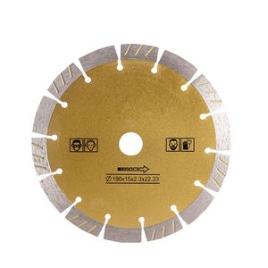 Gemengde segmenten turbo diamant snijschijf 8 inch D190mm scherpe zaagbladen zonder gesinterde diamantsnijder 10pcs