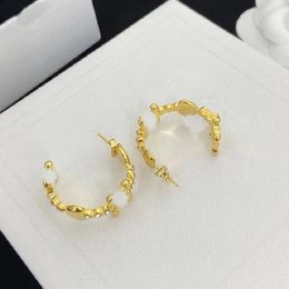 Misturado Simples Banhado A Ouro Prata Marca De Luxo Designers Letras Stud Geométrico Famoso Mulheres Redondo Cristal Strass Pérola Brinco Festa De Casamento Diamante 117