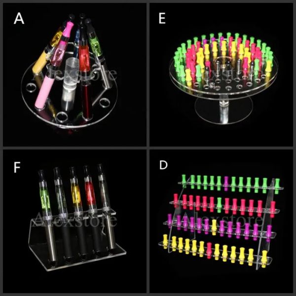 Styles mixtes acrylique e cig affichage claire support de support de support de base de base de rack de base afficher le boîtier pour mini batterie de l'atomiseur ego 510