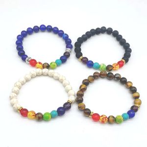 Bracelets de Styles mixtes faits à la main, brins de 8mm pour hommes et femmes, perles d'équilibre de guérison, pierre naturelle, bijoux de charme de Yoga