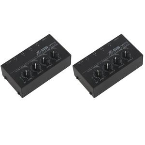 Mélangeur 2x eu plug ha400 ultracompacact 4 canaux mini amplificateur de casque stéréo audio avec adaptateur électrique noir