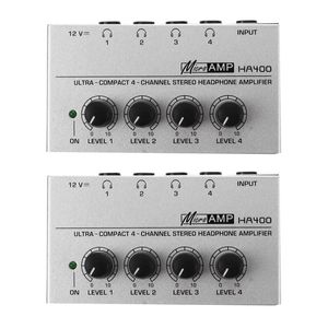 Mixer 2x HA400 4 canaux Ultracompacte casque audio stéréo amplificateur de microamp