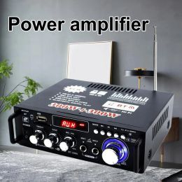 Mélangeur Bt298a amplificateur de puissance domestique pratique affichage à cristaux liquides 2ch 12v/220v 600w Hifi Bluetoothcompatible 5.0 amplificateur Audio