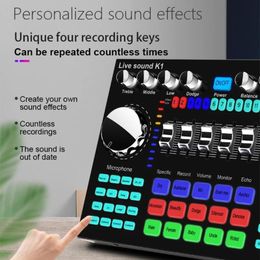 Mélangeur Computer Live Broadcast Carte son externe Mélangeurs d'enregistrement non puissants Black Mobile Computer Universal Live K Song