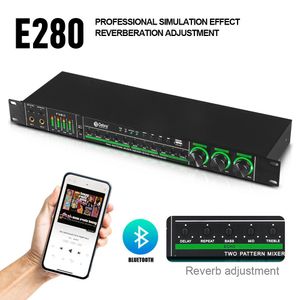 Mixer Debra E280 Audio Prestage Reverb Dsp-processor met USB, 4.0 Bluetooth, optische interface voor karaoke-effectsysteem.