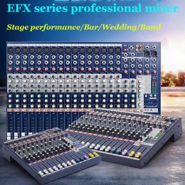 Mixer EFX8 / 12/16 Channel Effet numérique polyvalent de la station de mélange professionnel Marshalling USB Stage 48V Sound Mixer Console