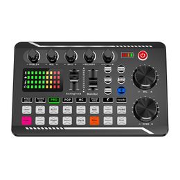 Mixer F998 Audio Mixer Live Geluidskaart Bm800 Microfoon Microfoon Mobiele Telefoon Voice Changer Karaoke voor Uitzending Opname Ktv Game Muziek