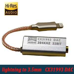 Mixer Voor Apple bliksem naar 3.5mm hoofdtelefoon audio Adapter Amp Decodering lijn dongle CXPRO CX31993 DAC AUDIO 384 KHZ 32BIT