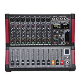 Mixer Free Mini8 8 -kanalen (MONO) Mengconsole met Bluetooth Record 99 DSP Effect USB -functie Professionele audiomixer