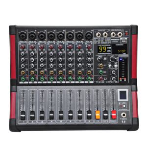 Mixer Free Mini8 8 canaux (mono) Console de mélange avec enregistrement Bluetooth 99 Effet DSP Fonction USB Mélangeur audio professionnel