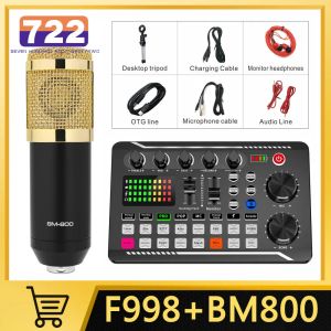 Mixer HD F998 USB Sound Card Microfoon Sound Mixer Sound Card Audio Mixen Console Amplifier Live Music Mixer DJ Equipment DJ Mixer