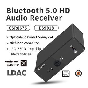 Mixer embauche Dac récepteur Audio Bluetooth 5.0 Ldac Aptx Hd sans perte Csr8675 Es9018 Jrc4580dd décodeur adaptateur optique sans fil Coaxial