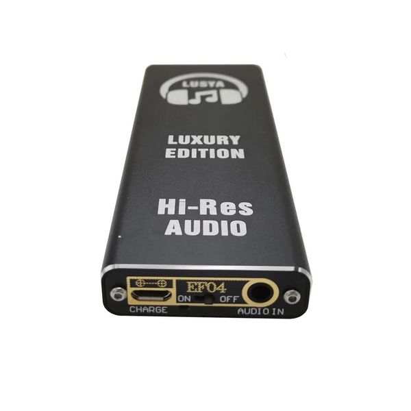 Mezclador Último EF04 Mini HiFi DAC MUSE02 Decodificación Amplificador de auriculares subwoofer con batería de 1800 mA con cable USB de 3,5 mm para MP3 MP4