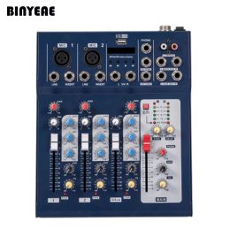 Mixer mini mélangeur audio f4 petite console de mélange 4 canal