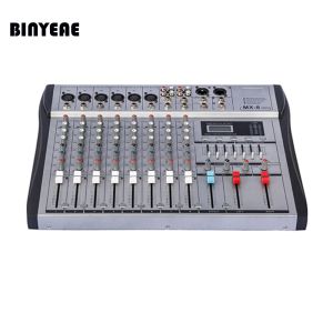 Mixer Mélangeur audio professionnel 8 canaux 7 Stéréo Graphic Eq Mixing Console MX8 Mezcladora de DJ