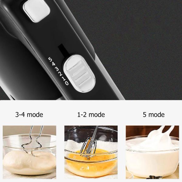 Mixers 5 vitesses 800W Crème Automatique Pâte à pâtisserie Blender alimentaire électrique portable