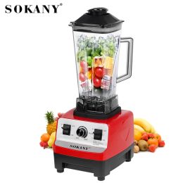 Mezcladores sokany 4500W de licencia automática de grado pesado mezclador de mezclador de fruta procesador de alimentos batidos de hielo bpa frasco 2l gratis