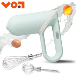 Mixers VOA sans fil portable électrique Alimentation Bélangeur Handheld Mixer 3Speed Highpower Egg Beater Milk Machine Machine Gâteau Pâte à pâtisserie