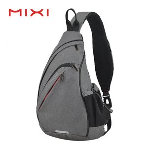 Mixi Patent Design Men Fashion Backpack One Shoulder Sling Bag Crossbody Schoolbag 600D Polyester Dichte canvas Waterdicht 240326