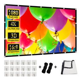 Mixito Projection Curtain 16 9 Ratio Hightdensity 60150inch opvouwbare anticrease Portable Movie Projector Screen 240430