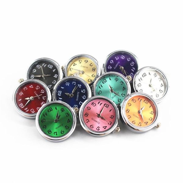 Mélange 10pcs Lot Glass Watch Buttons Snap Charms Fit 18 mm 20 mm Bracelet SNAP remplaçable Remploquenable Bijoux de bricolage 2103232144