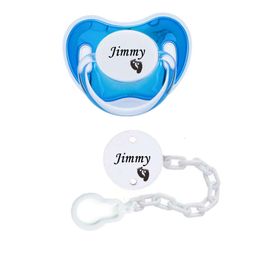 Miyocar Custom Any Name puede hacer que Bling Metallic y Pacifier Clip Jet BPA Free Dummy Diseño único L2405