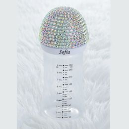 MIYOCAR personnalisé n'importe quel nom peut faire un joli biberon bling 260 ml en plastique sans BPA de nombreuses couleurs choisir un cadeau de baby shower 231229