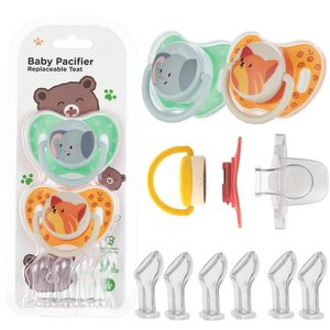 MIYOCAR UNIQUE DESIGNE Baby Pacificaires apporter un mamelon de remplacement 2 PCS comprend toutes les trayons de silicone de taille pour le garçon et la fille 240322