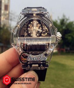 Miyota 8215 Automatische heren Watch Transparant plastic skelet wijzerplaat Zwart Rubber horloges Nieuwe goedkope MP11 Swisstime Hubg418512732