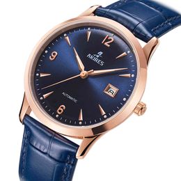 Miyota herenhorloge, 39 mm automatische mechanische string polsband, met commerciële saffier kristallen kalender, 9015