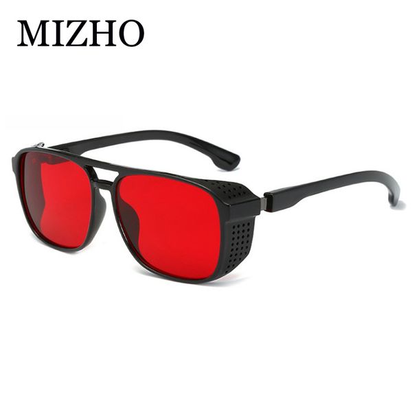 MIZHO effets de réflexion noir lunettes unisexe Tony Star lunettes de soleil femmes Polaroid Steampunk Designer Punk lunettes hommes polarisées