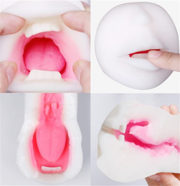 Mizzzee Sex Toys for Man Realistic Mouth con dientes de lengua Masturbators masculinos de sexo oral trabajo de bolsillo de bolsillo Productos sexuales para adultos 13001865