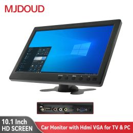 MJDOUD 10.1 inch Car HDMI Monitor met VGA voor tv -computer LCD -kleurenscherm voor pc Home Security System Backup Camera Display
