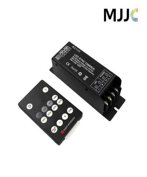 Atenuador LED MJJC de 12 V, 24 V, 300 W con control remoto inalámbrico RF de 14 teclas para controlar sincrónicamente cientos de metros de tira de LED de un solo color 7213541