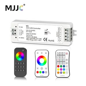 Controlador de tira LED MJJC RGB RGBW RF 12v 24v 2.4G Controlador remoto inalámbrico RGBW 12 voltios 5 años de garantía